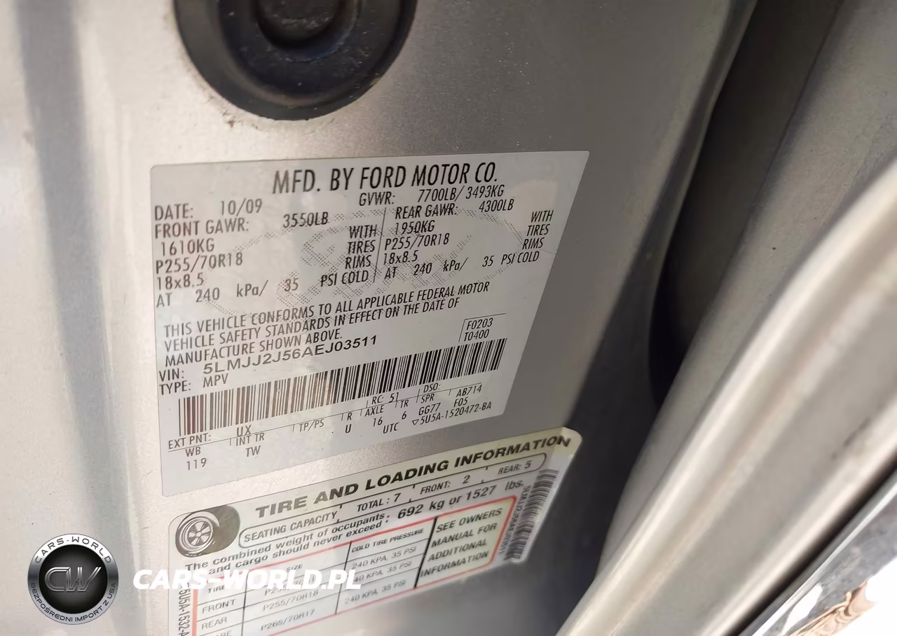 2010 Lincoln Navigator VIN:5LMJJ2J56AEJ03511 - 9