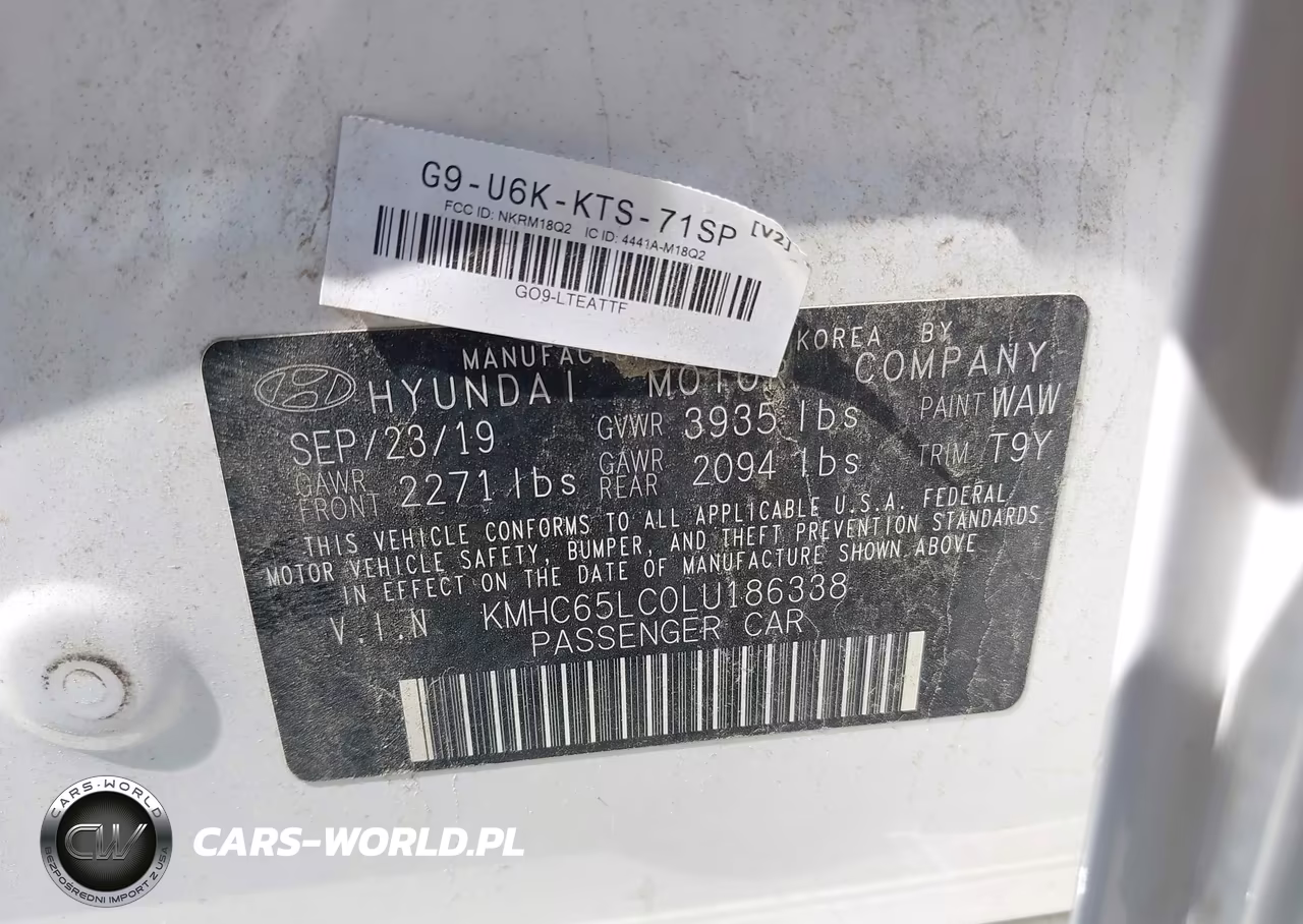 2020 Hyundai Ioniq Hybrid Blue VIN:KMHC65LC0LU186338 - 9