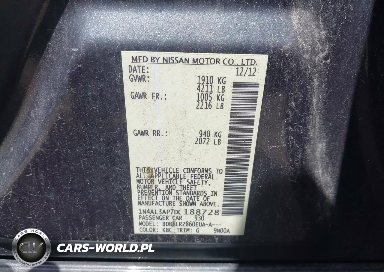 2013 Nissan Altima 2.5 S VIN:1N4AL3AP7DC188728 - 9