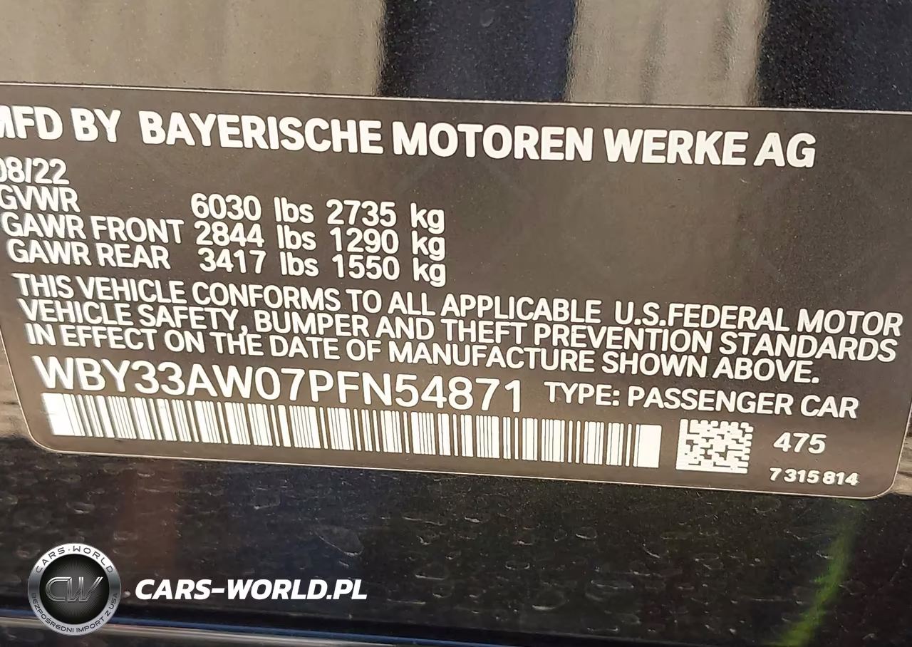 2023 BMW I4 M50 VIN:WBY33AW07PFN54871 - 9