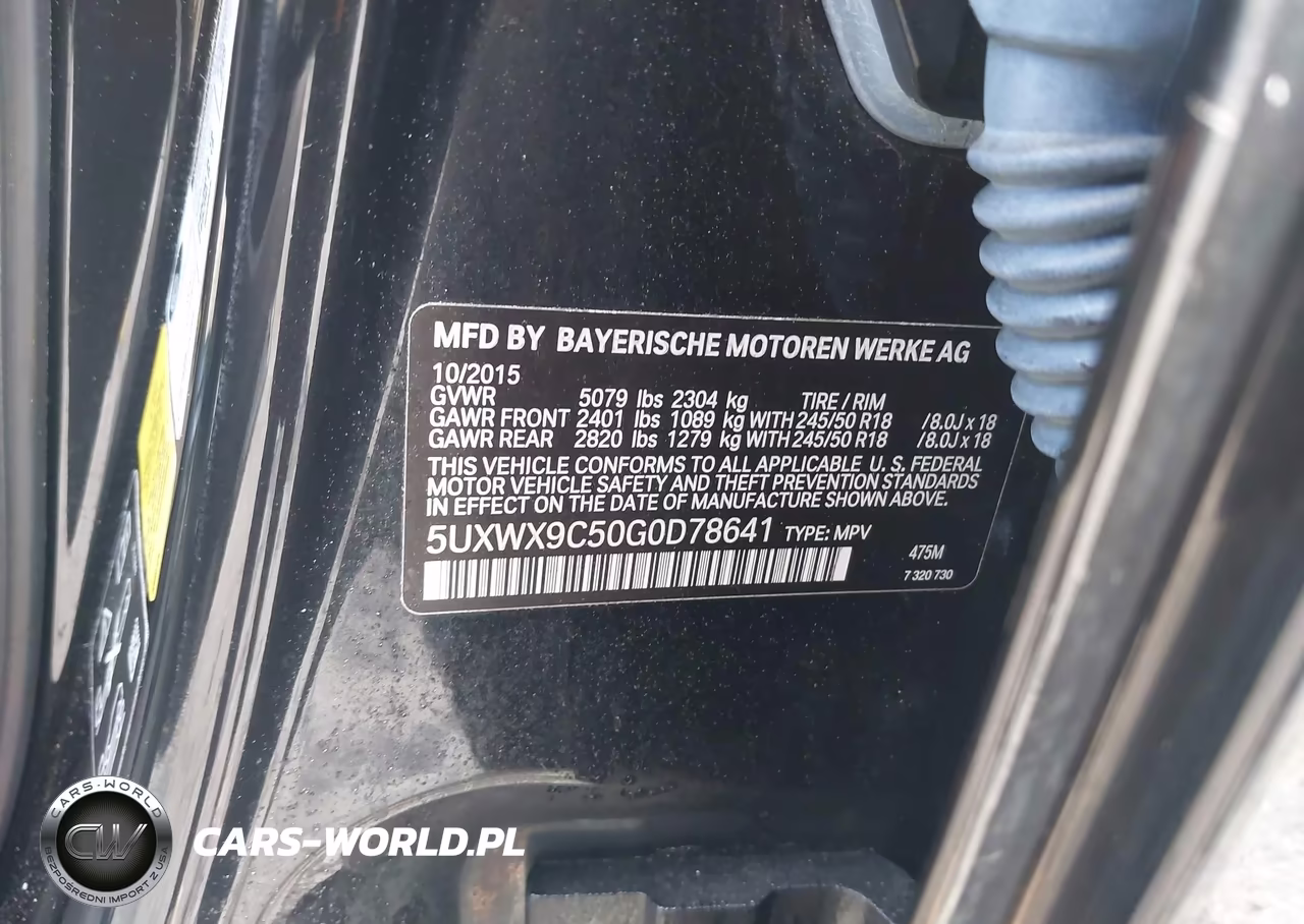 2016 BMW X3 xDrive28I VIN:5UXWX9C50G0D78641 - 9