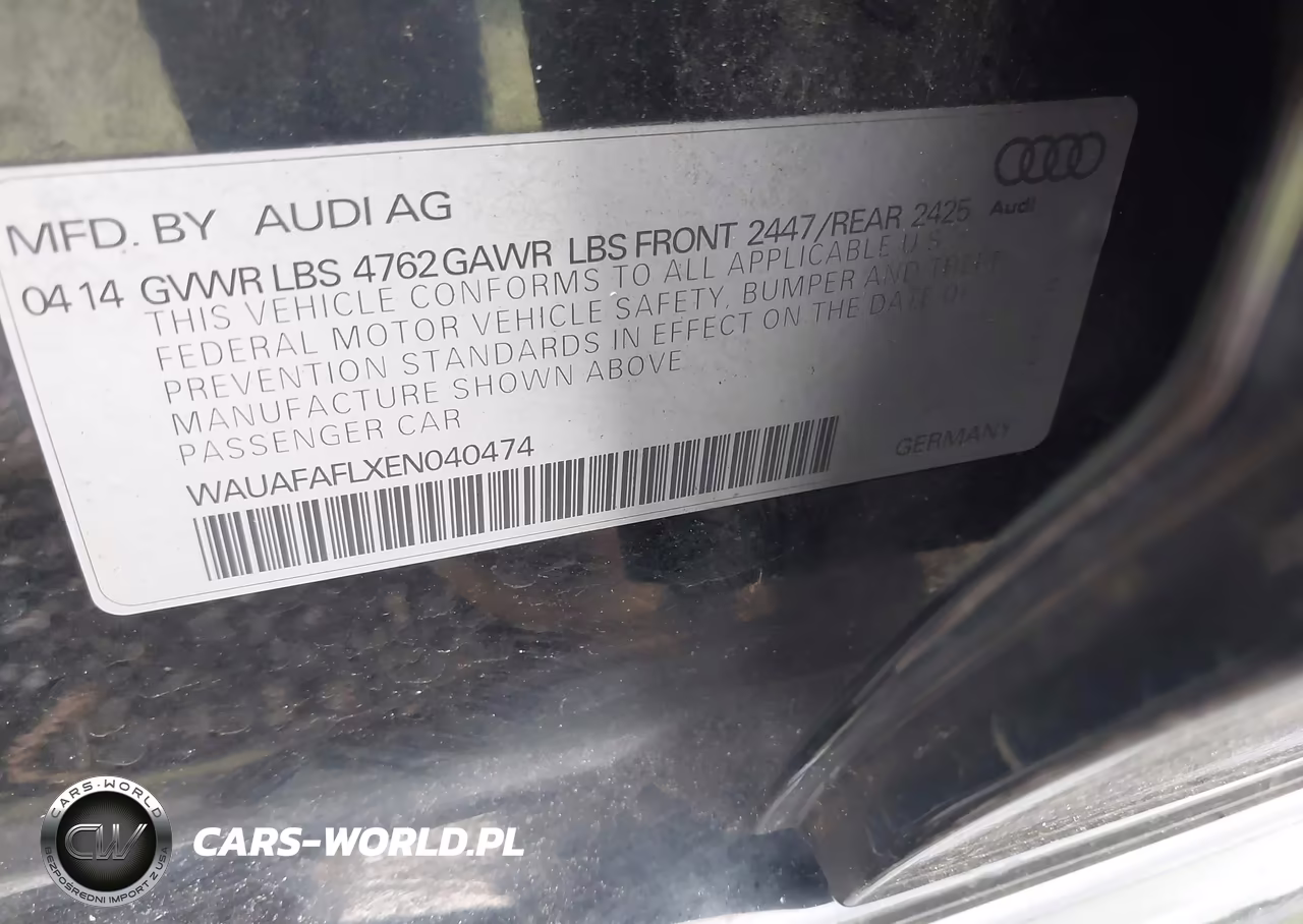 2014 Audi A4 2.0T Premium VIN:WAUAFAFLXEN040474 - 9