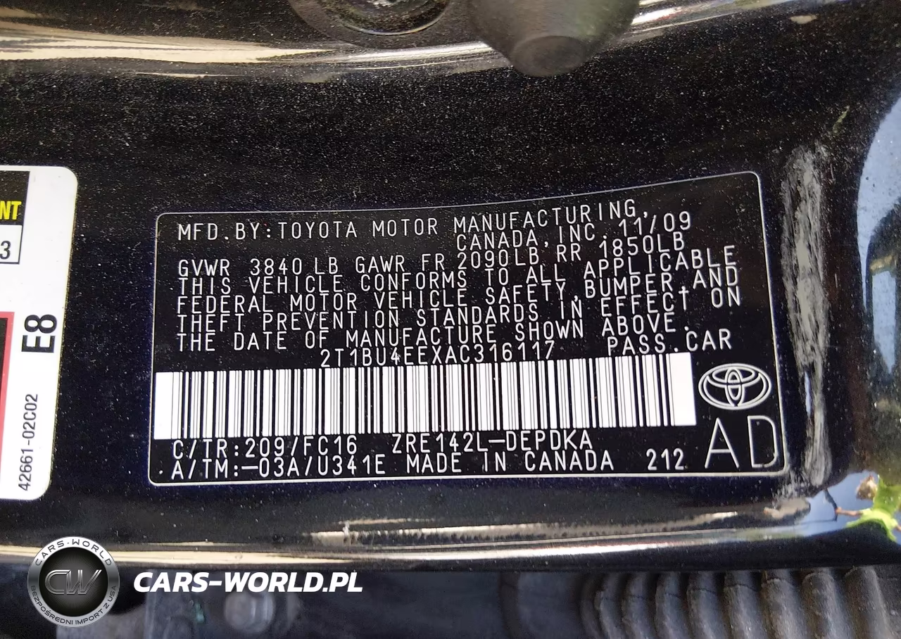 2010 Toyota Corolla Le VIN:2T1BU4EEXAC316117 - 9