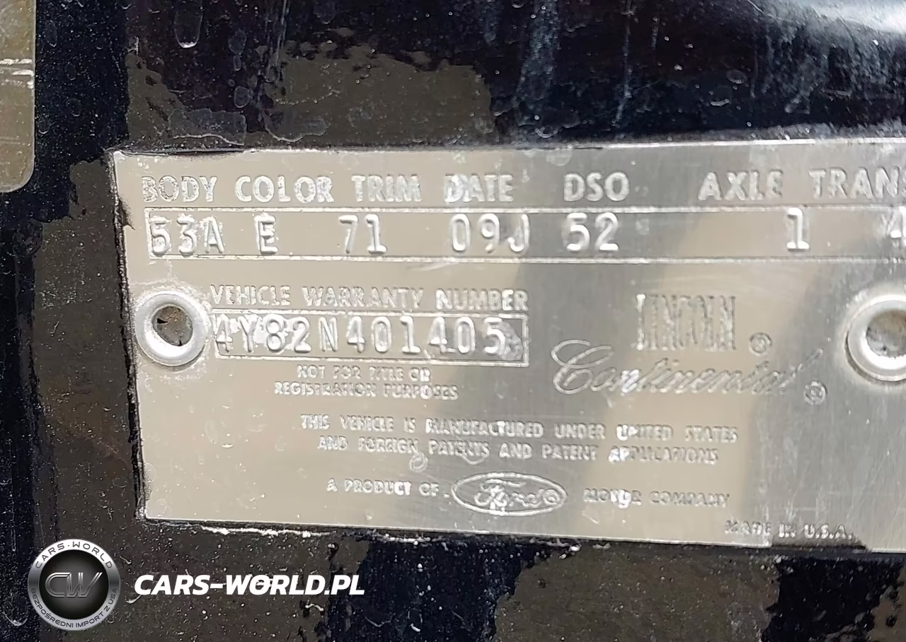 1964 Lincoln Continental VIN:4Y82N401405 - 9