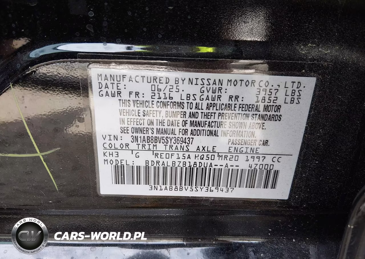 2025 Nissan Sentra S VIN:3N1AB8BV5SY369437 - 9