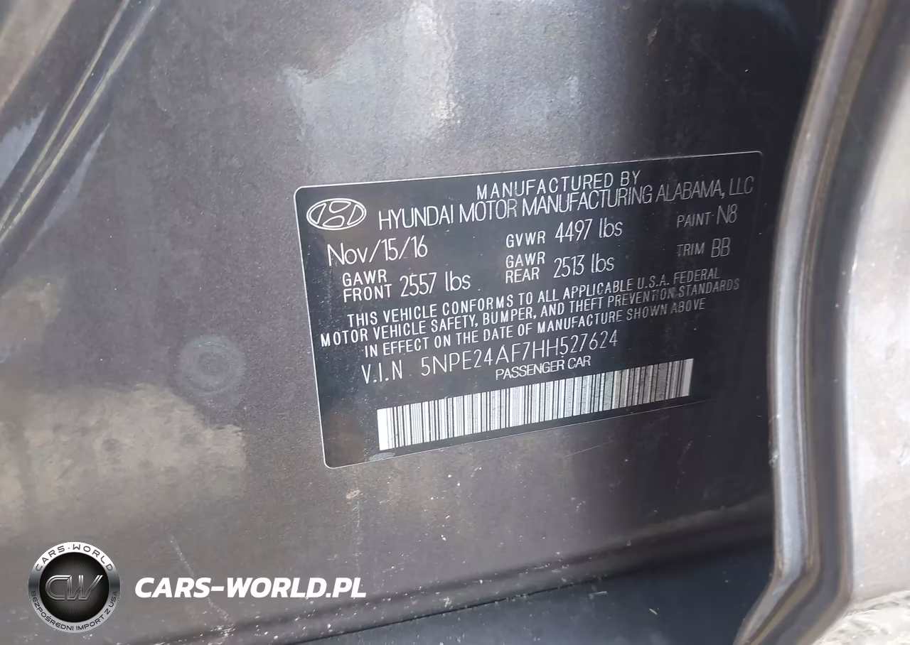 2017 Hyundai Sonata Se VIN:5NPE24AF7HH527624 - 9