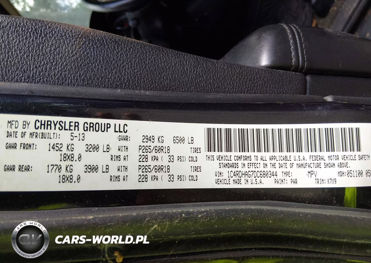 2013 Dodge Durango Sxt VIN:1C4RDHAG7DC680344 - 9