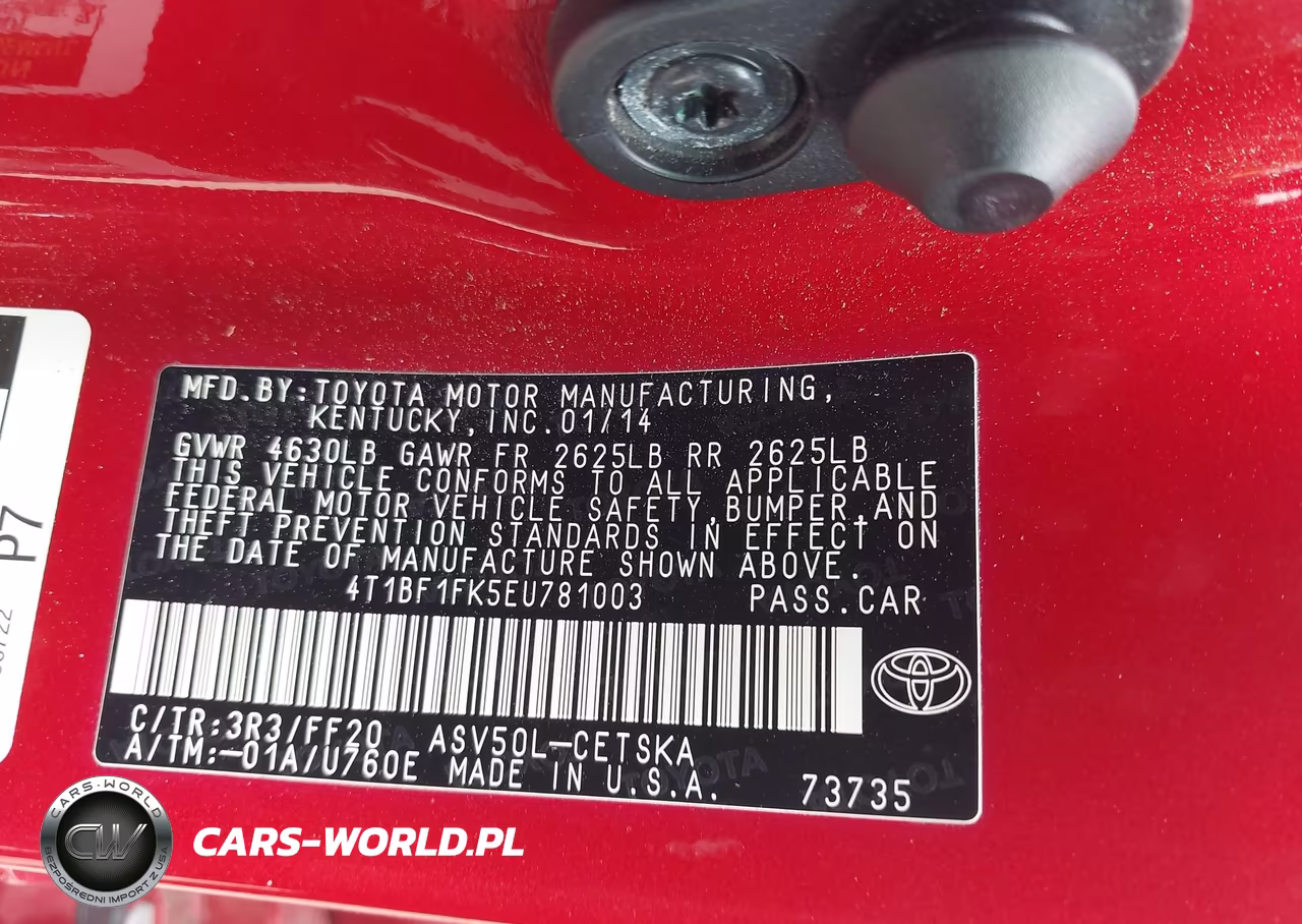 2014 Toyota Camry Se VIN:4T1BF1FK5EU781003 - 9