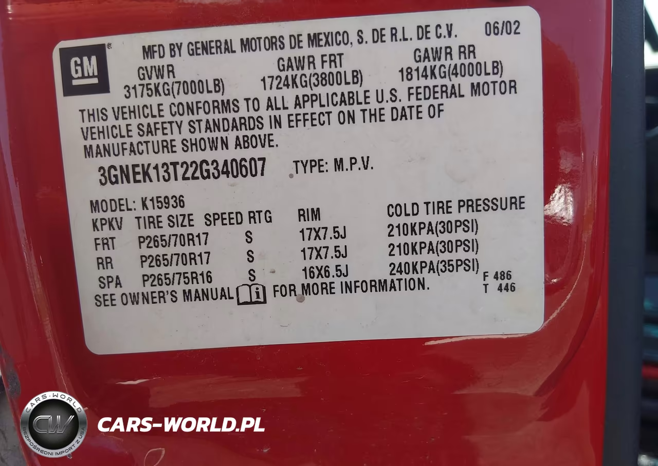 2002 Chevrolet Avalanche 1500 VIN:3GNEK13T22G340607 - 9