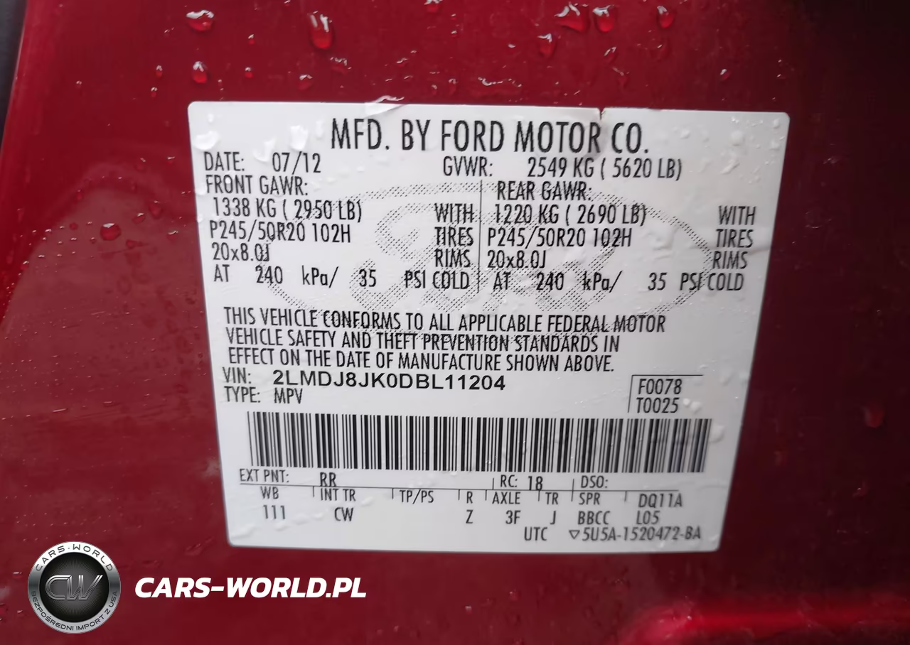 2013 Lincoln Mkx VIN:2LMDJ8JK0DBL11204 - 9