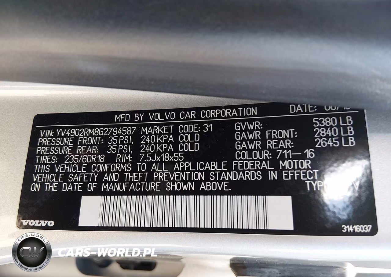 2016 Volvo Xc60 T6 Platinum VIN:YV4902RM8G2794587 - 9