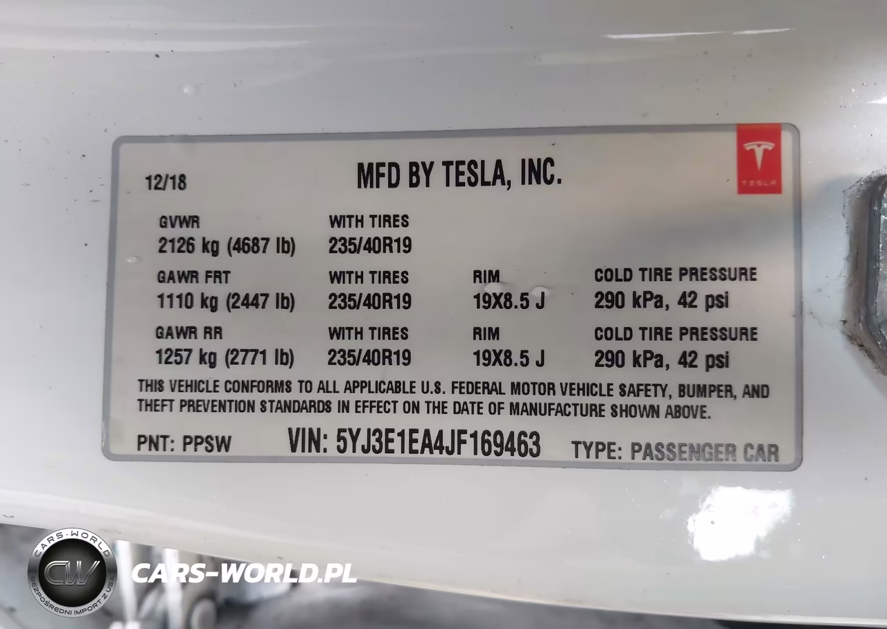 2018 Tesla Model 3 Long Range-Mid Range VIN:5YJ3E1EA4JF169463 - 9
