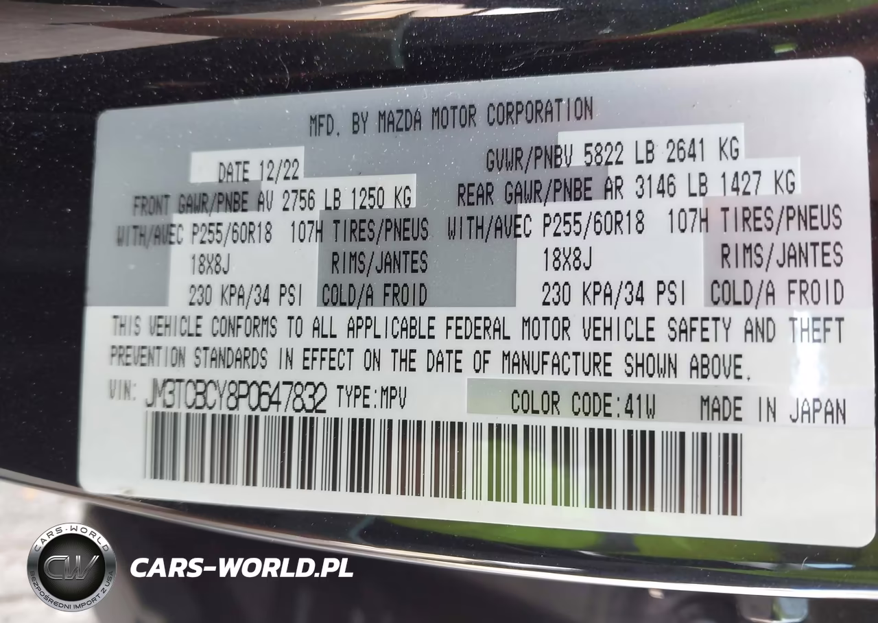 2023 Mazda Cx-9 Touring VIN:JM3TCBCY8P0647832 - 9