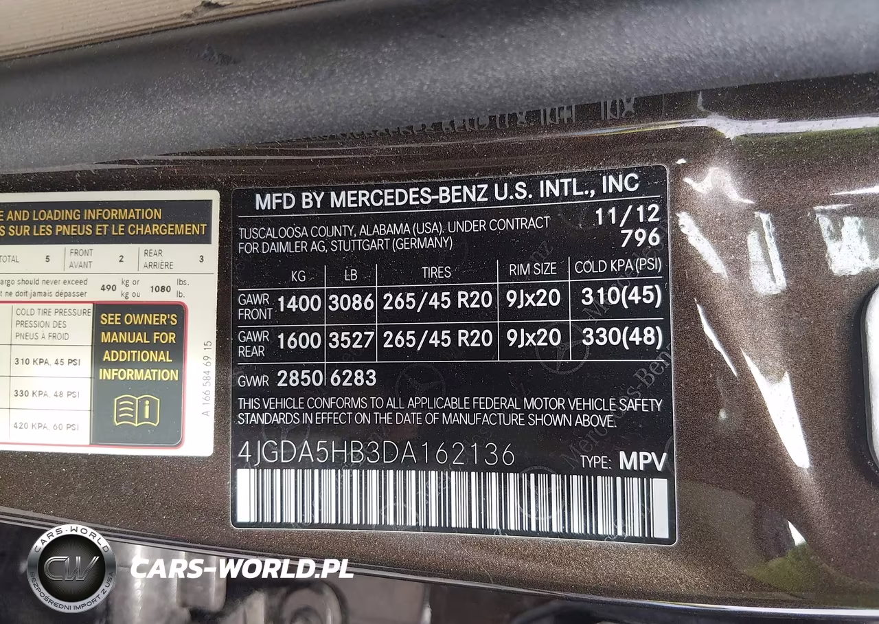 2013 Mercedes-Benz Ml 350 4Matic VIN:4JGDA5HB3DA162136 - 9