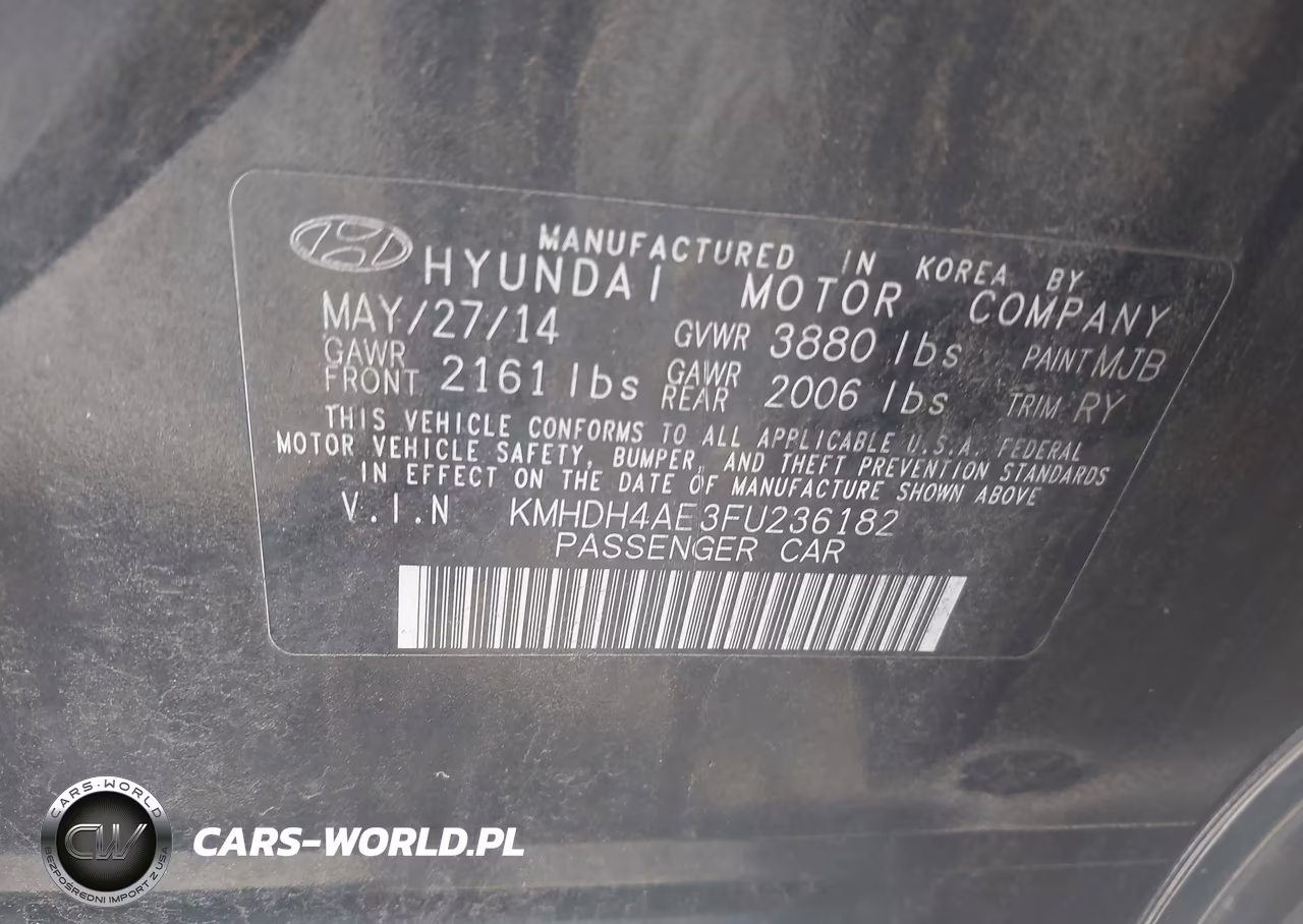 2015 Hyundai Elantra Se VIN:KMHDH4AE3FU236182 - 9