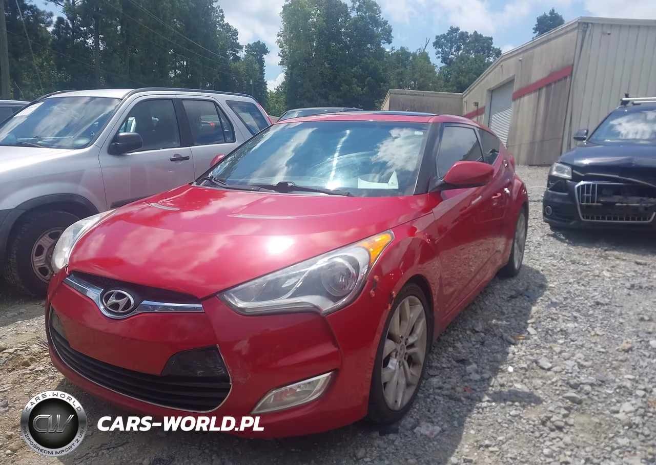 2012 Hyundai Veloster Base W-Red-Black VIN:KMHTC6AD6CU065257 - 2