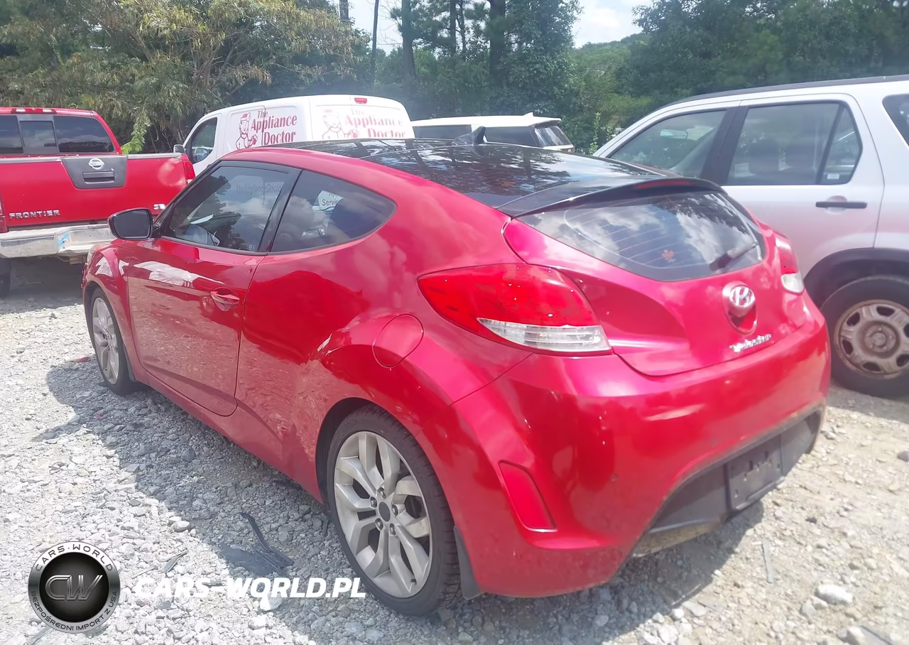 2012 Hyundai Veloster Base W-Red-Black VIN:KMHTC6AD6CU065257 - 3