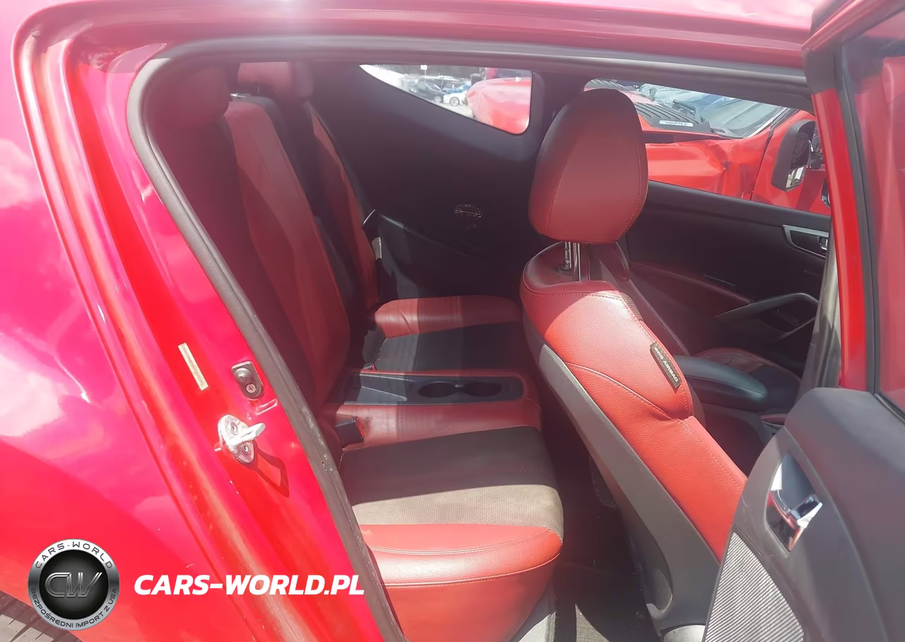 2012 Hyundai Veloster Base W-Red-Black VIN:KMHTC6AD6CU065257 - 8