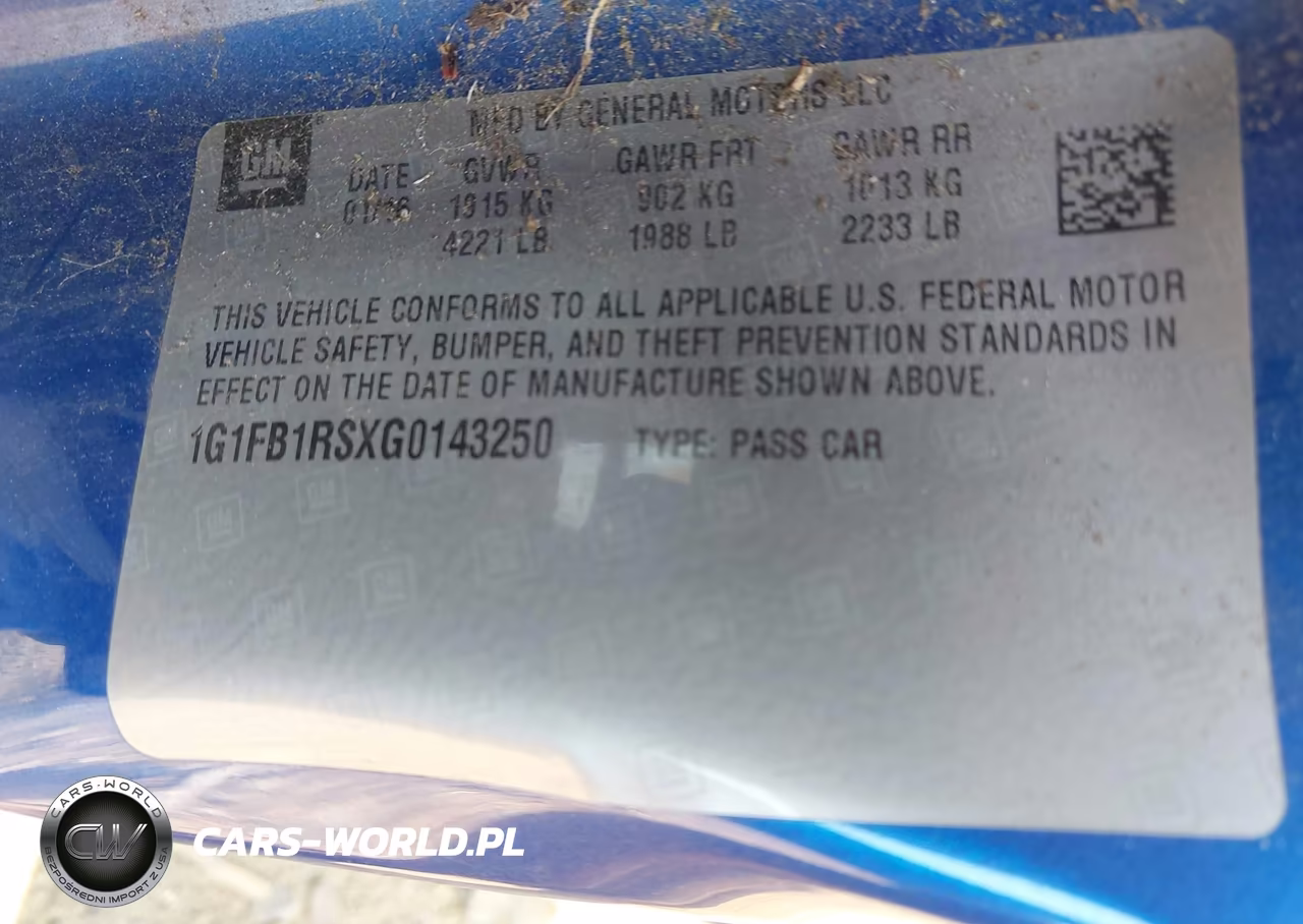 2016 Chevrolet Camaro 1Lt VIN:1G1FB1RSXG0143250 - 9