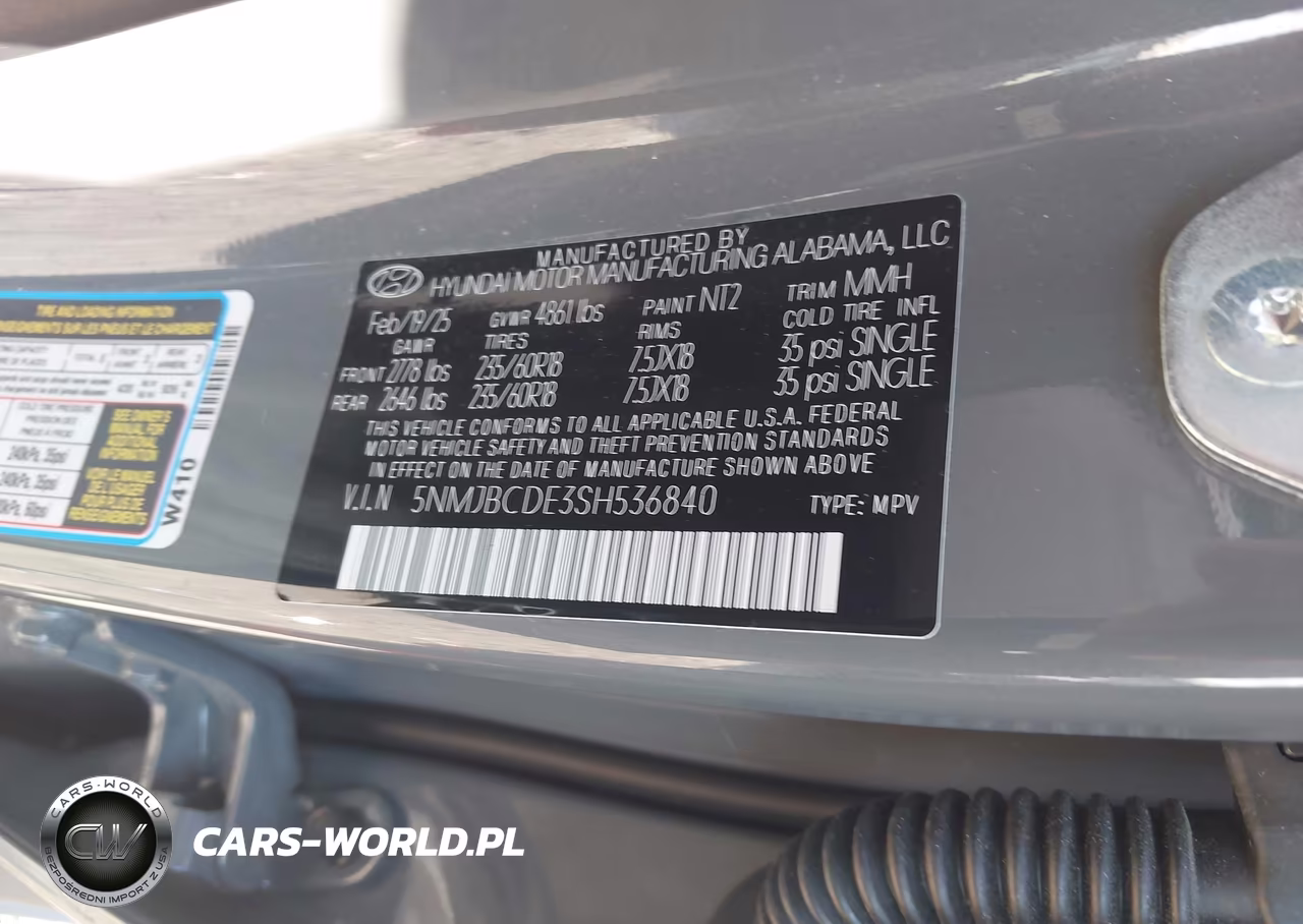 2025 Hyundai Tucson Sel VIN:5NMJBCDE3SH536840 - 9