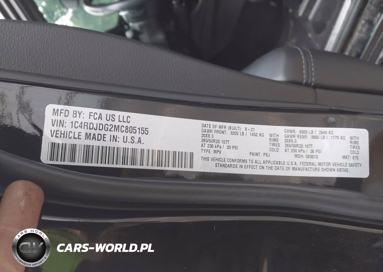 2021 Dodge Durango Gt Plus Awd VIN:1C4RDJDG2MC805155 - 9