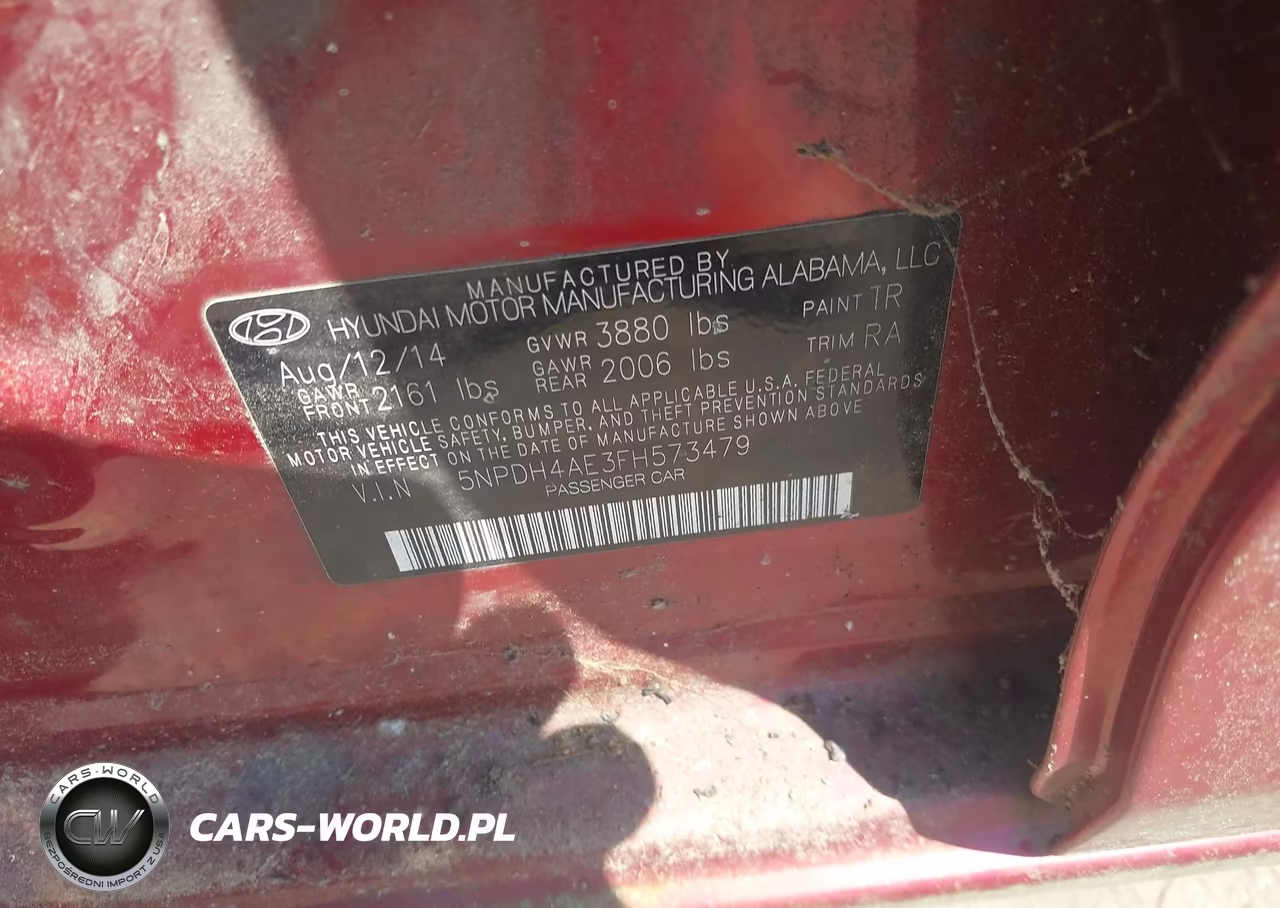2015 Hyundai Elantra Se VIN:5NPDH4AE3FH573479 - 9