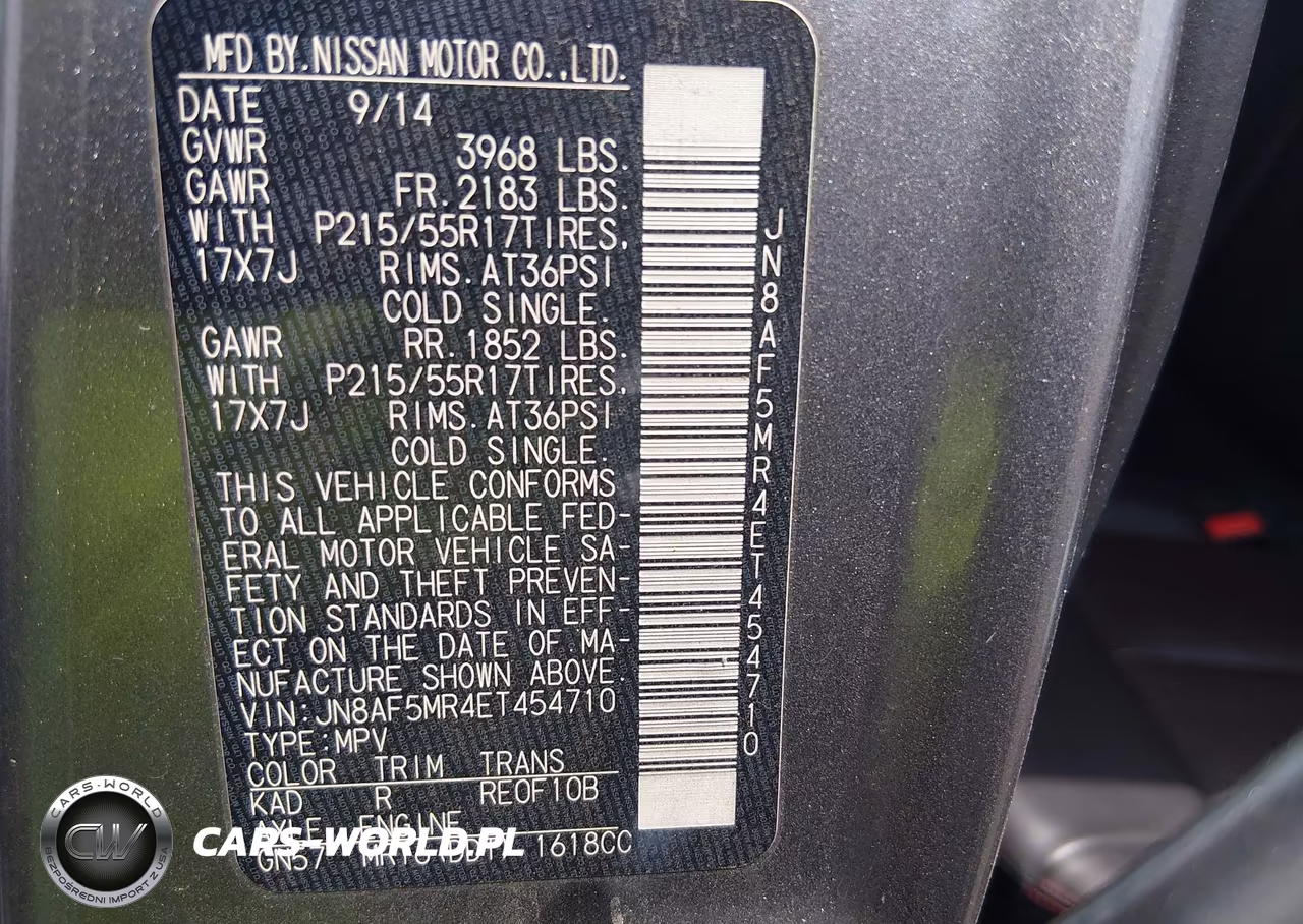 2014 Nissan Juke Sl VIN:JN8AF5MR4ET454710 - 9