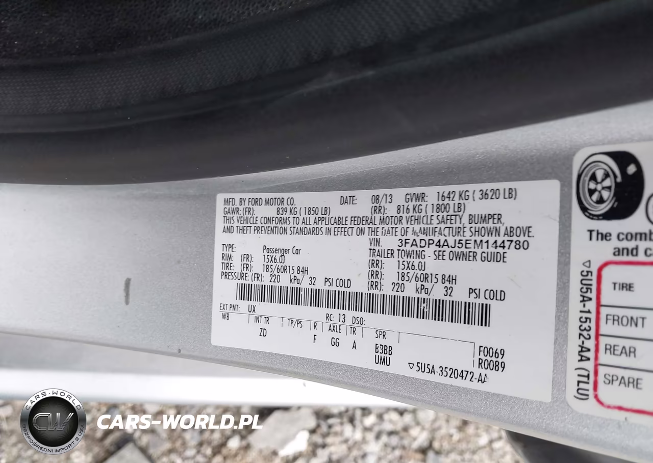 2014 Ford Fiesta S VIN:3FADP4AJ5EM144780 - 9
