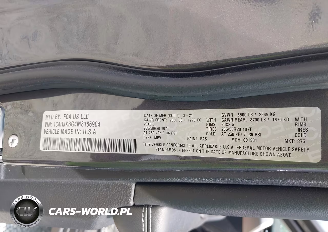 2021 Jeep Grand Cherokee L Limited 4X4 VIN:1C4RJKBG4M8186904 - 9
