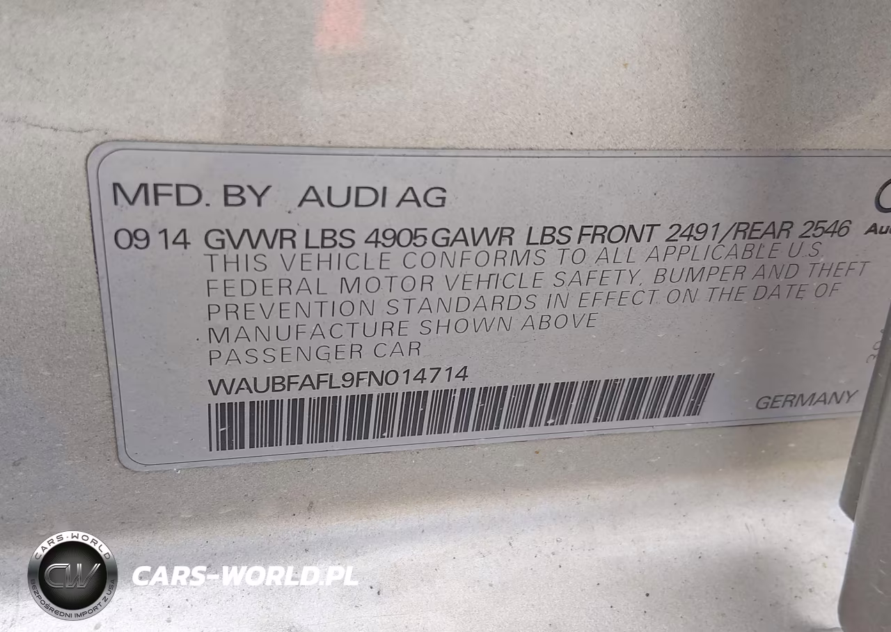 2015 Audi A4 2.0T Premium VIN:WAUBFAFL9FN014714 - 9