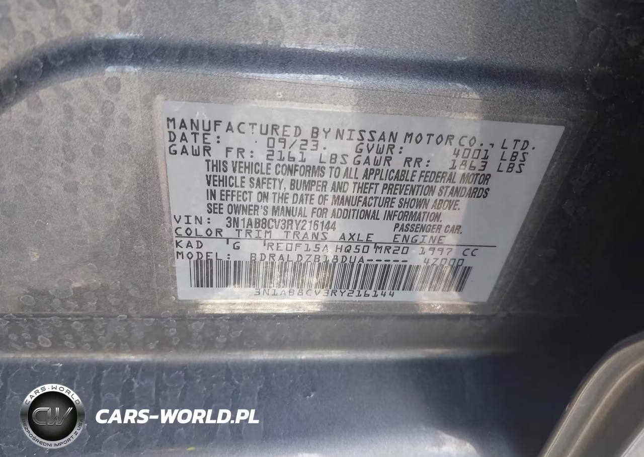 2024 Nissan Sentra Sv Xtronic Cvt VIN:3N1AB8CV3RY216144 - 9