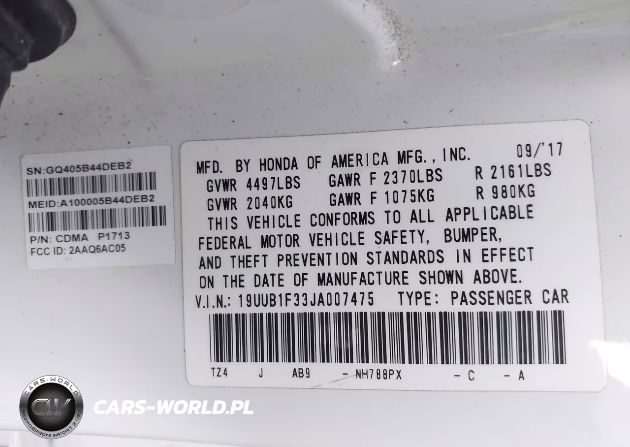 2018 Acura Tlx VIN:19UUB1F33JA007475 - 9