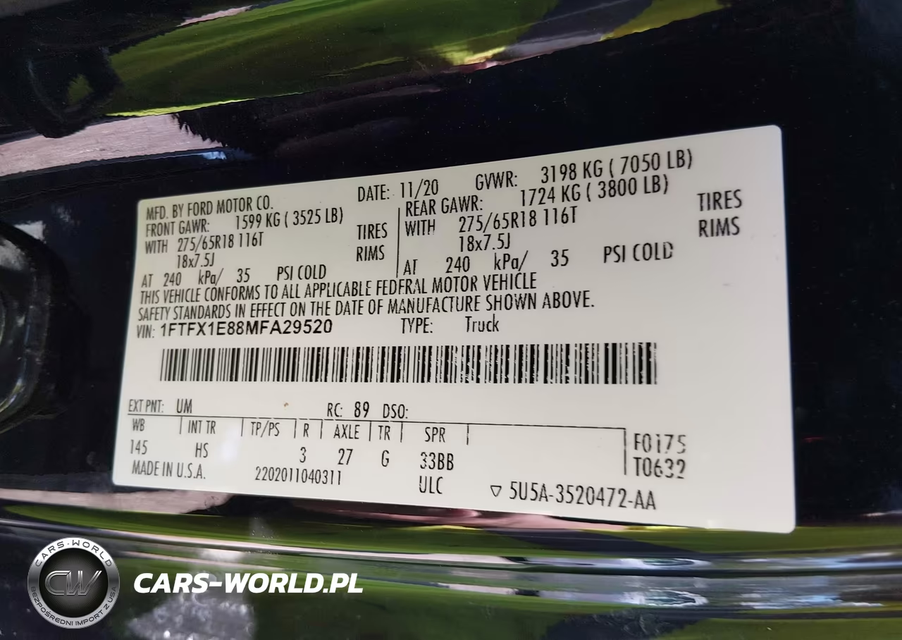 2021 Ford F-150 Lariat VIN:1FTFX1E88MFA29520 - 9