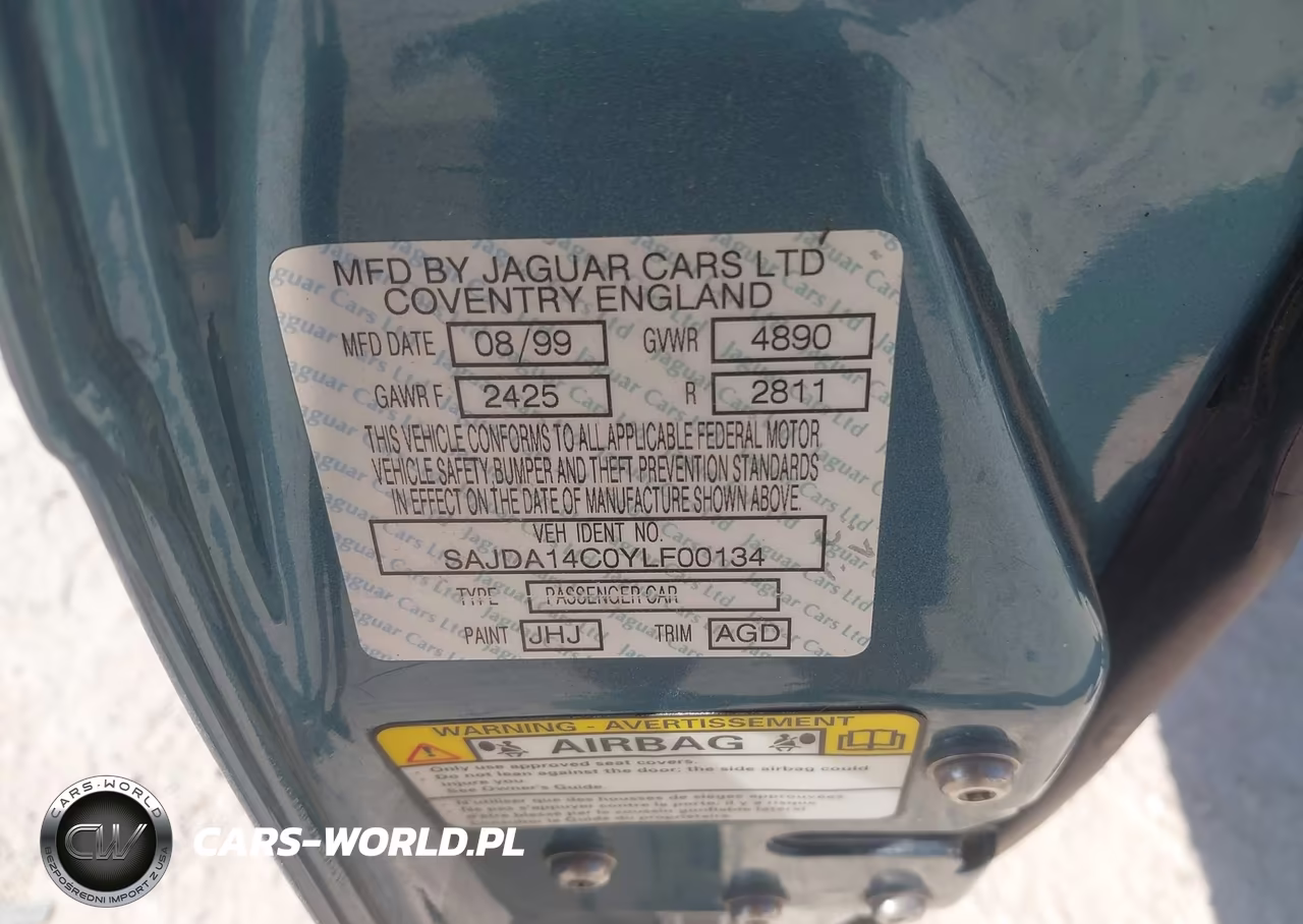 2000 Jaguar Xj (A6) VIN:SAJDA14C0YLF00134 - 9