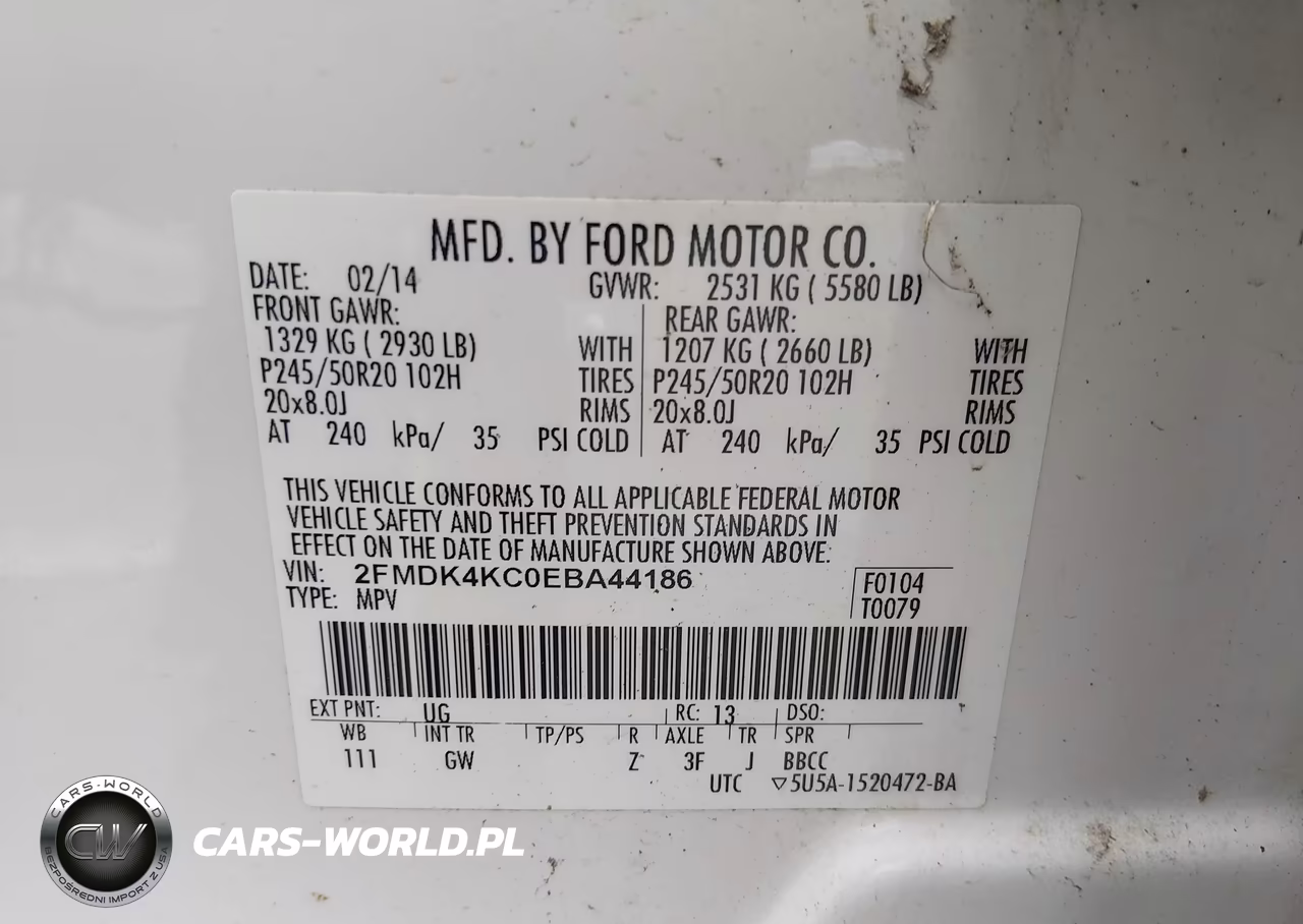 2014 Ford Edge Limited VIN:2FMDK4KC0EBA44186 - 9