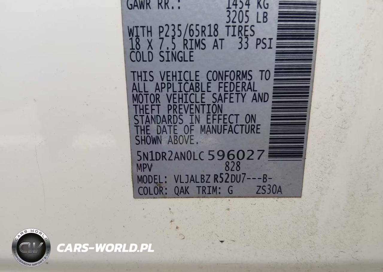 2020 Nissan Pathfinder S 2Wd VIN:5N1DR2AN0LC596027 - 9