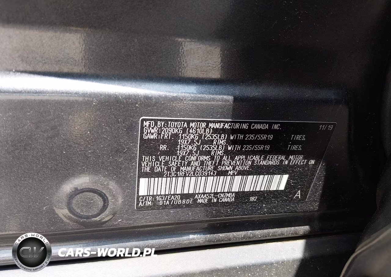2020 Toyota Rav4 Xle Premium VIN:2T3C1RFV2LC039143 - 9