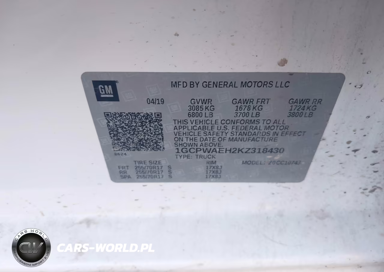 2019 Chevrolet Silverado 1500 Work Truck VIN:1GCPWAEH2KZ318430 - 9