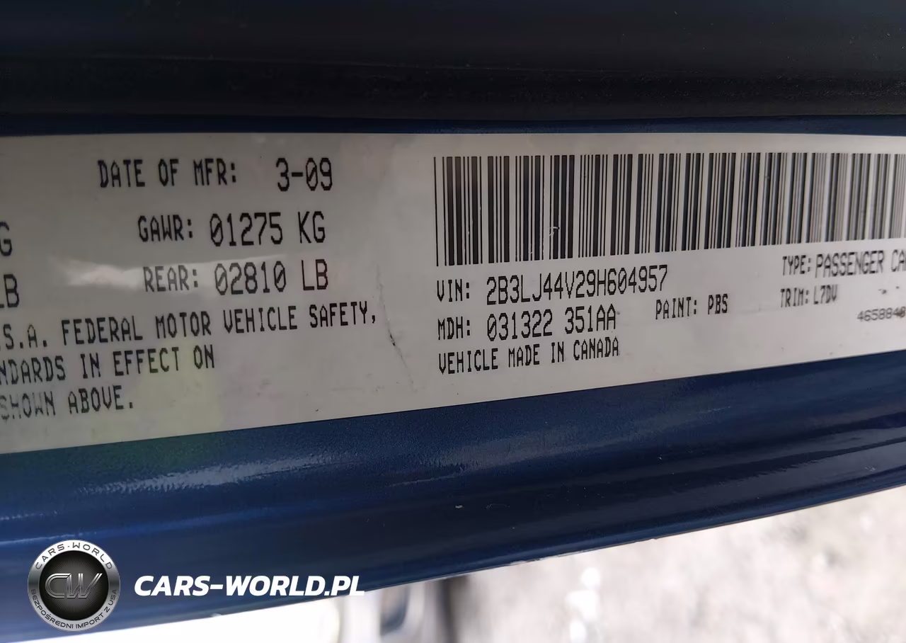 2009 Dodge Challenger Se VIN:2B3LJ44V29H604957 - 9