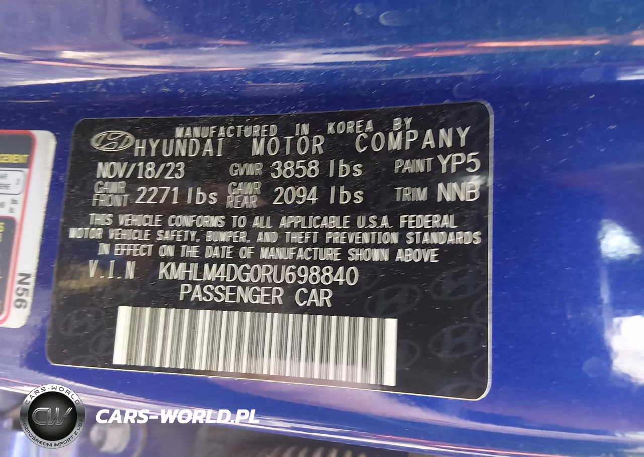 2024 Hyundai Elantra Sel VIN:KMHLM4DG0RU698840 - 9