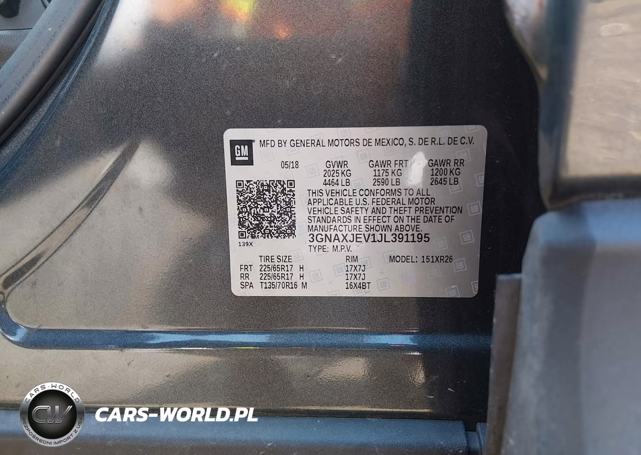 2018 Chevrolet Equinox Lt VIN:3GNAXJEV1JL391195 - 9