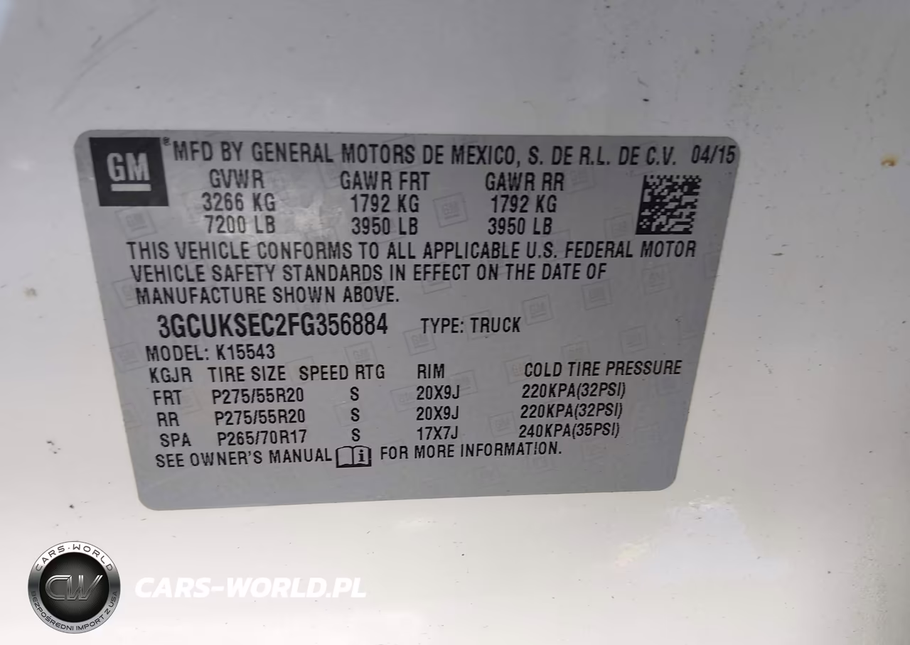 2015 Chevrolet Silverado 1500 Ltz VIN:3GCUKSEC2FG356884 - 9