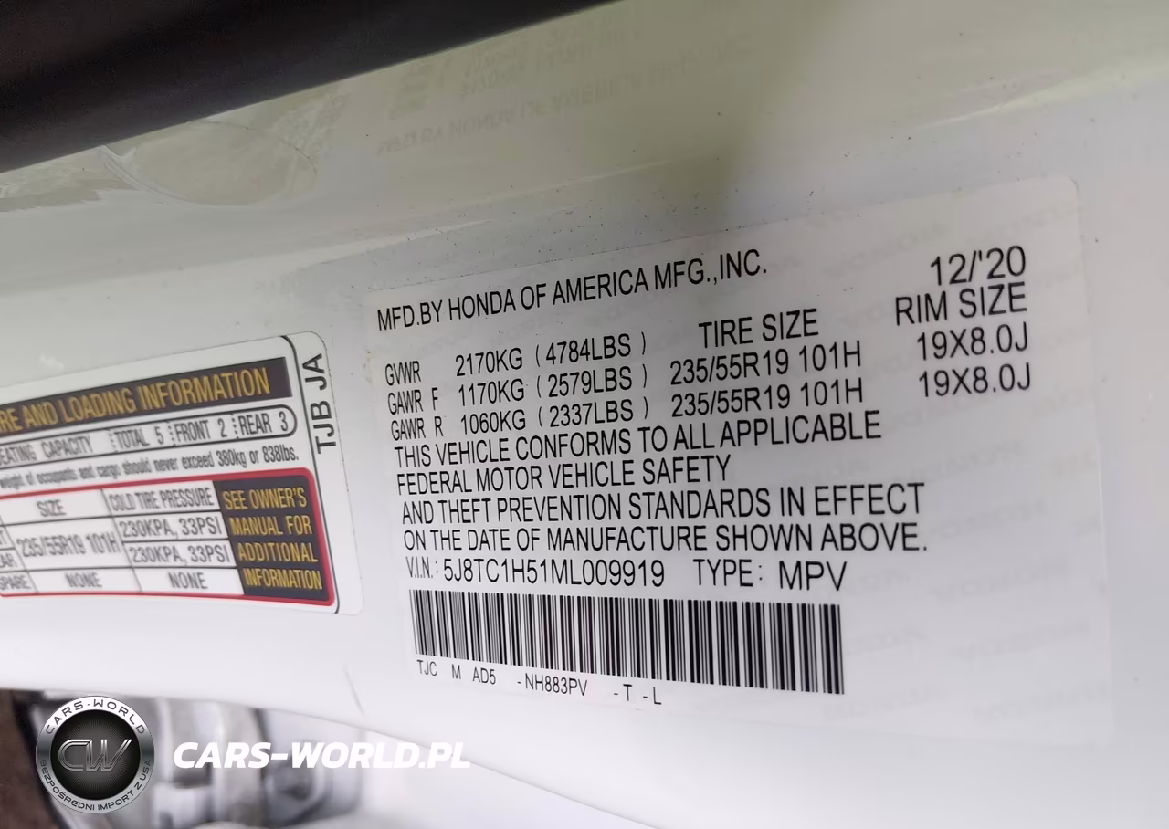 2021 Acura Rdx Technology Package VIN:5J8TC1H51ML009919 - 9