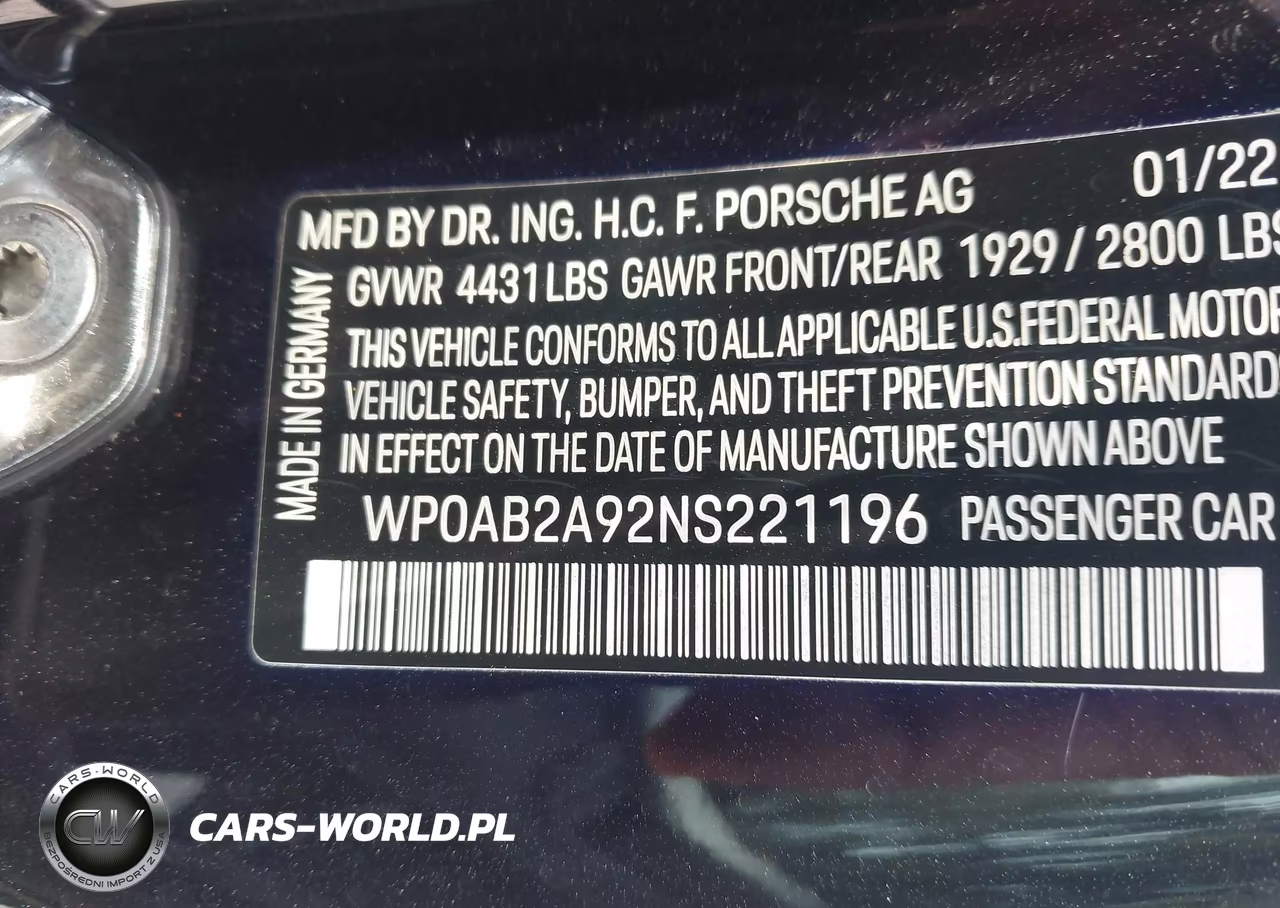 2022 Porsche 911 Carrera 4 Gts-Carrera 4S-Carrera Gts-Carrera S VIN:WP0AB2A92NS221196 - 9