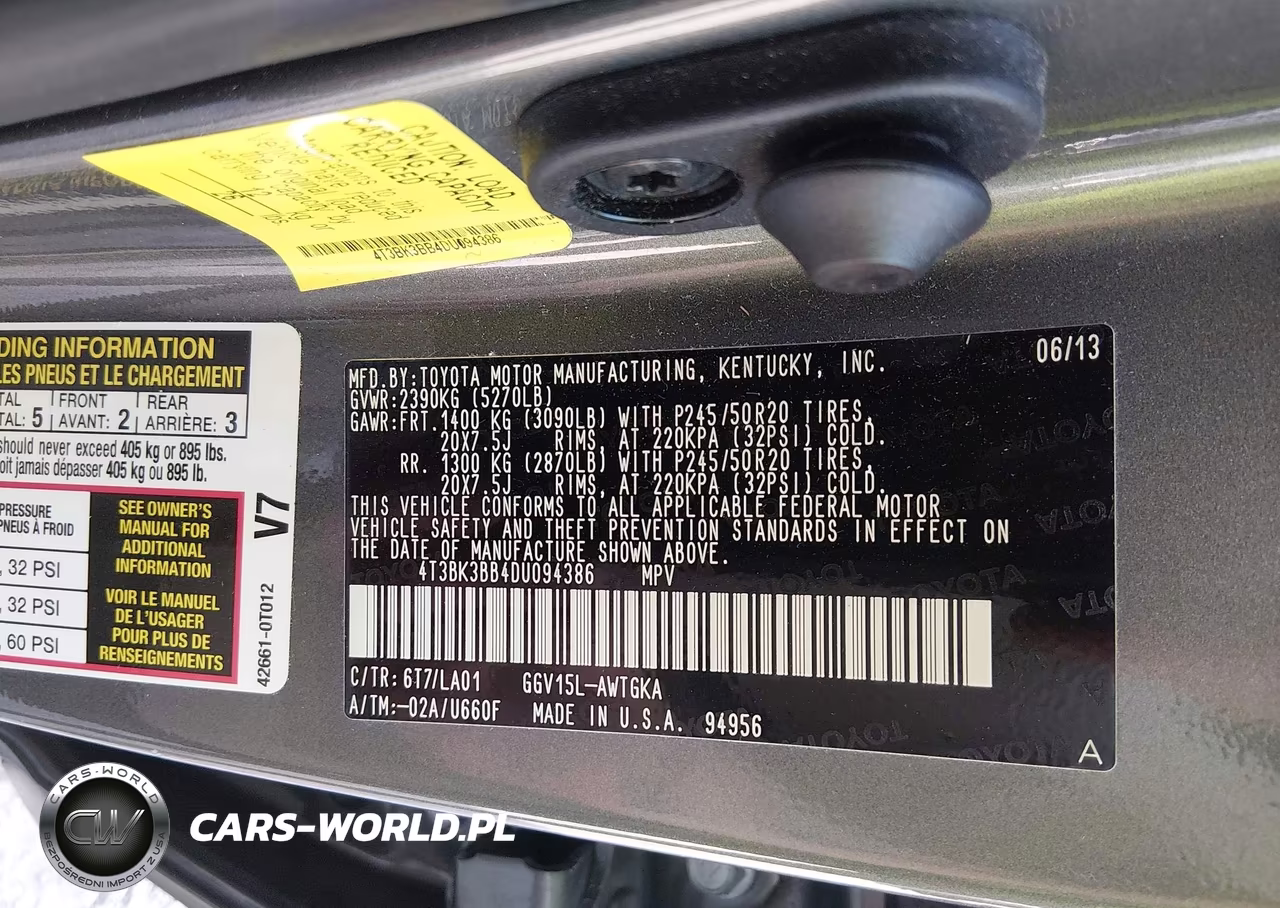2013 Toyota Venza Xle V6 VIN:4T3BK3BB4DU094386 - 9