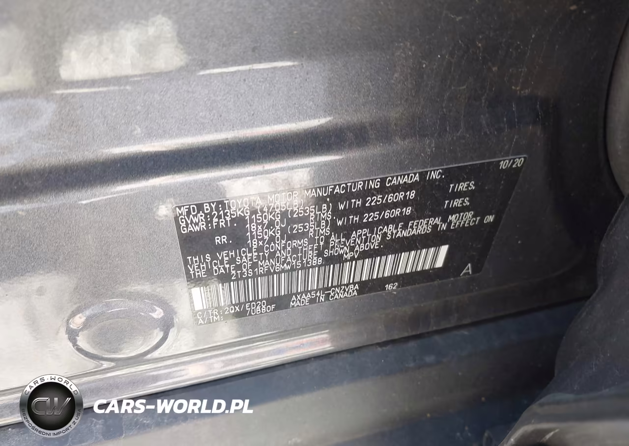 2021 Toyota Rav4 Trd Off-Road VIN:2T3S1RFV6MW151388 - 9
