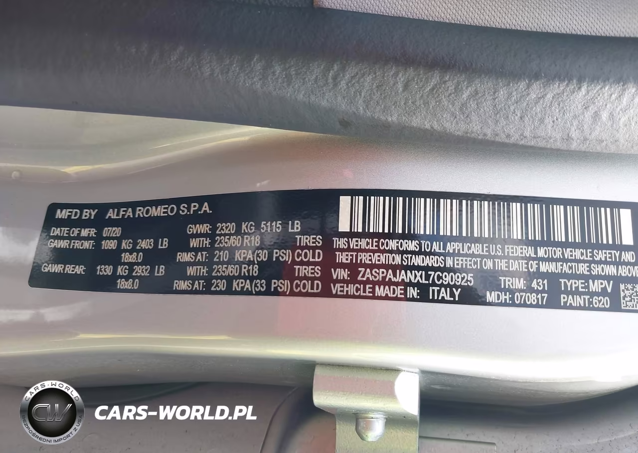 2020 Alfa Romeo Stelvio Rwd VIN:ZASPAJANXL7C90925 - 9
