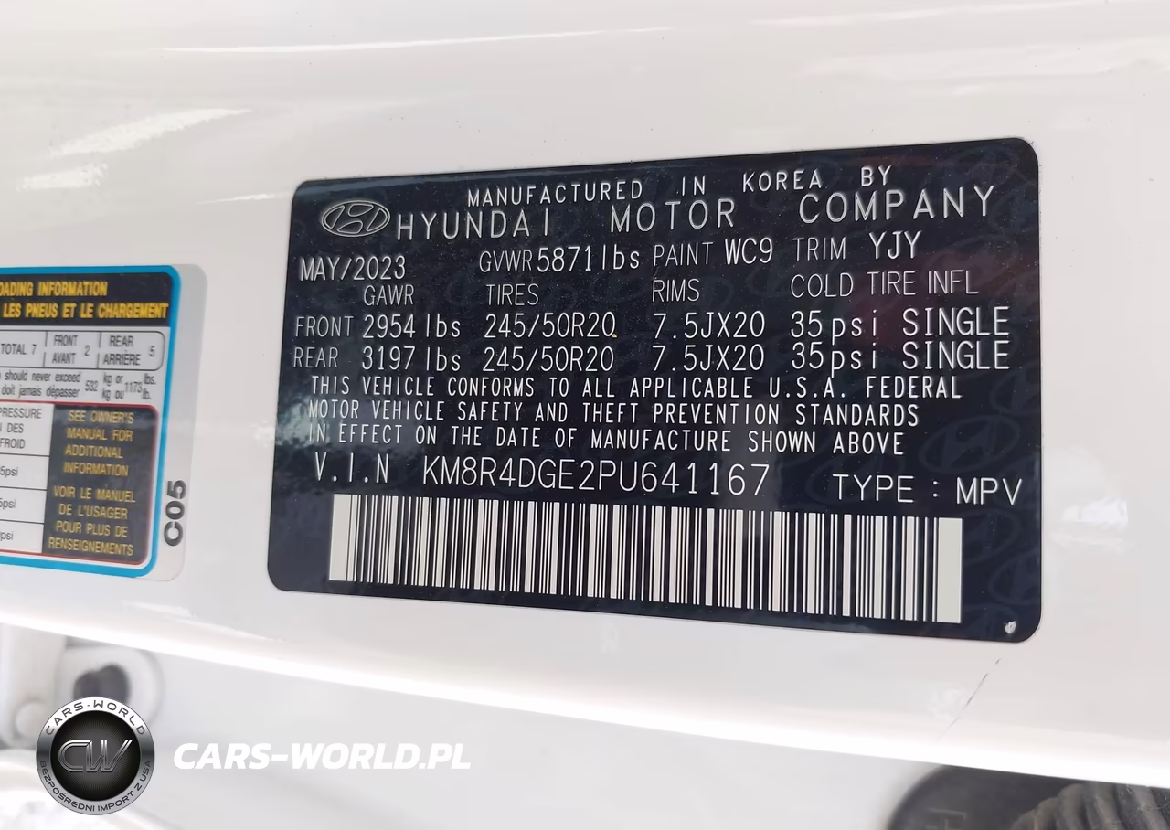 2023 Hyundai Palisade Sel VIN:KM8R4DGE2PU641167 - 9