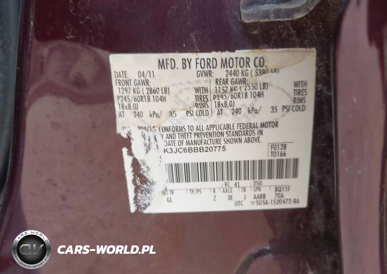 2011 Ford Edge Sel VIN:2FMDK3JC6BBB20775 - 9
