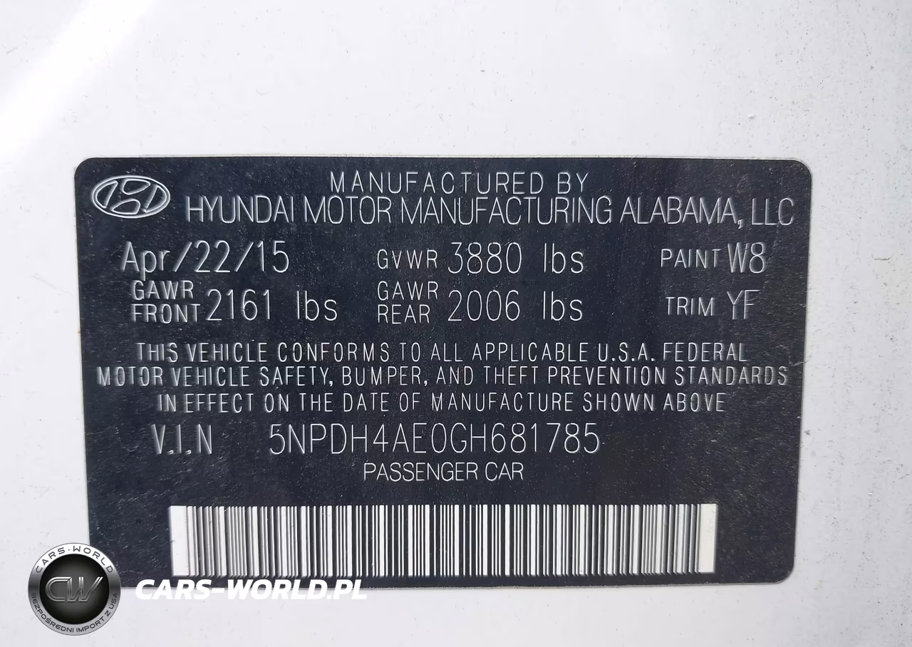 2016 Hyundai Elantra Se VIN:5NPDH4AE0GH681785 - 9